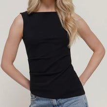 Off The Shoulder Asymmetrical Top - Black