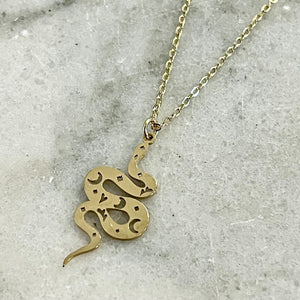 Celestial Serpent Necklace - Gold