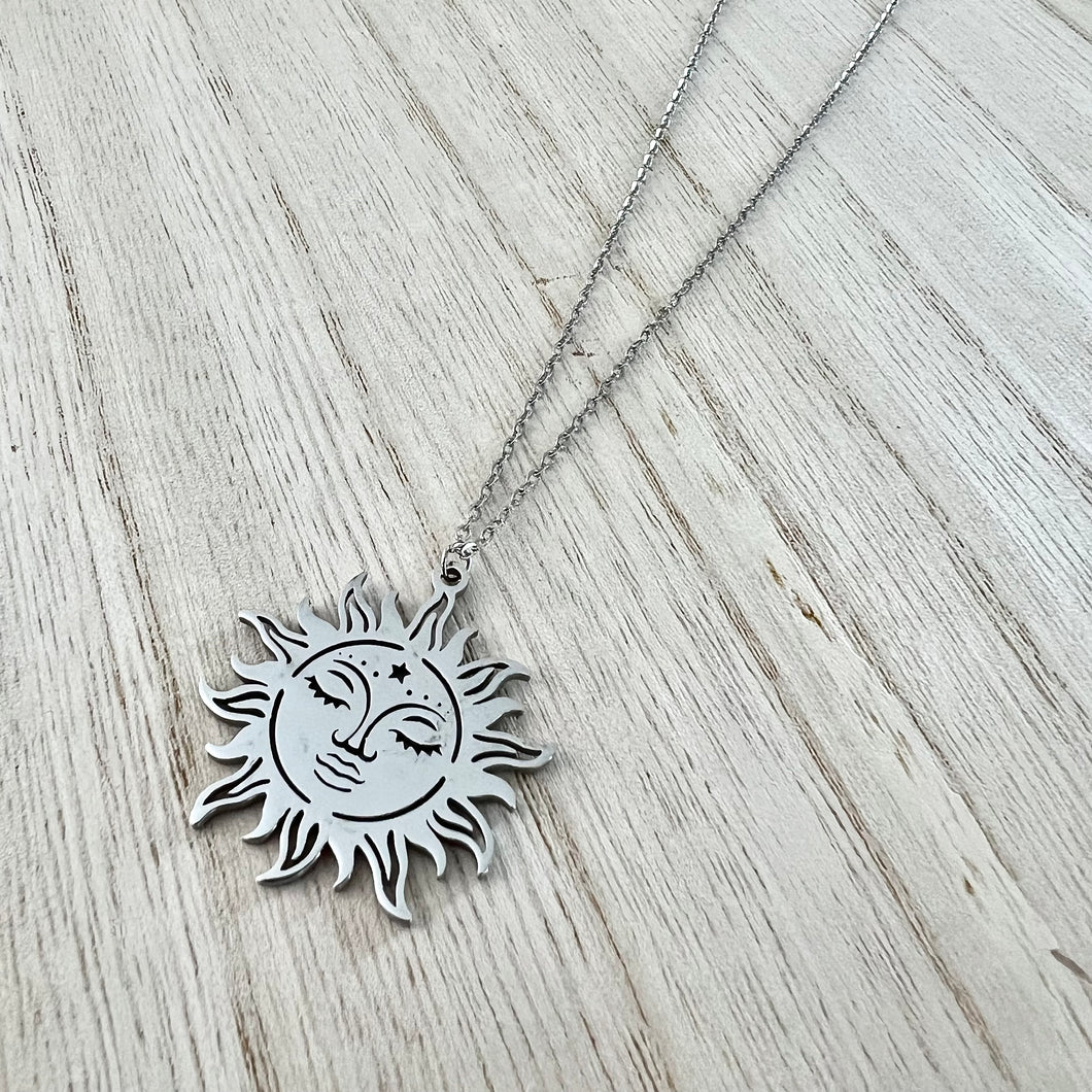 Sun Goddess Necklace - Silver