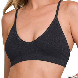 Seaside Seamless Bralette - Black