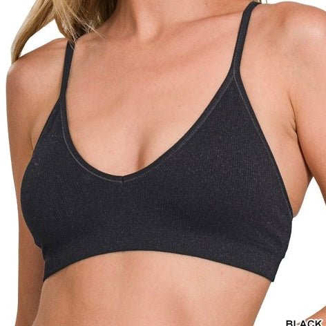 Seaside Seamless Bralette - Black