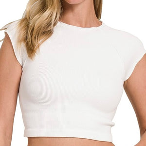 Demi Crop Tee - White