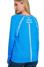 Grateful Burn Out Top - Sky Blue