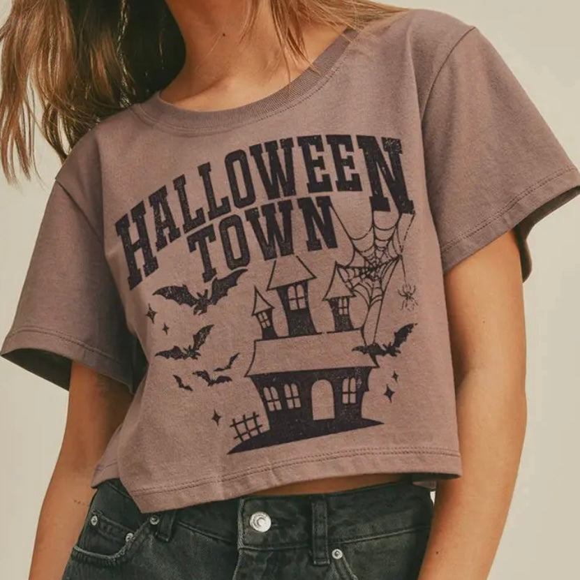 Halloween Town Crop Tee