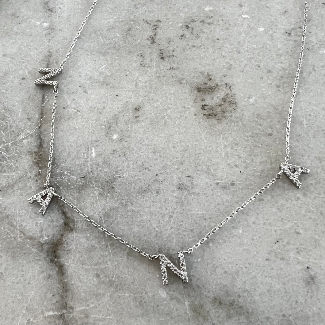 Nana Necklace - White Gold Dipped