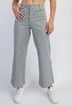 Super Stretch Wide Leg 3/4 Pants - Sage