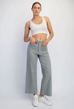 Super Stretch Wide Leg 3/4 Pants - Sage