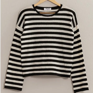 Winona Stripe Sweater - Black/White