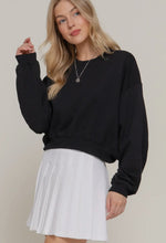 Sunset Balloon Sleeve Pullover - Black