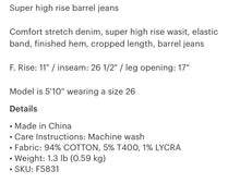 Flying Monkey High Waist Stretch Slim Barrel Denim - Midwash Denim