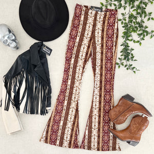 Backstage Bell Bottoms - Copper Paisley