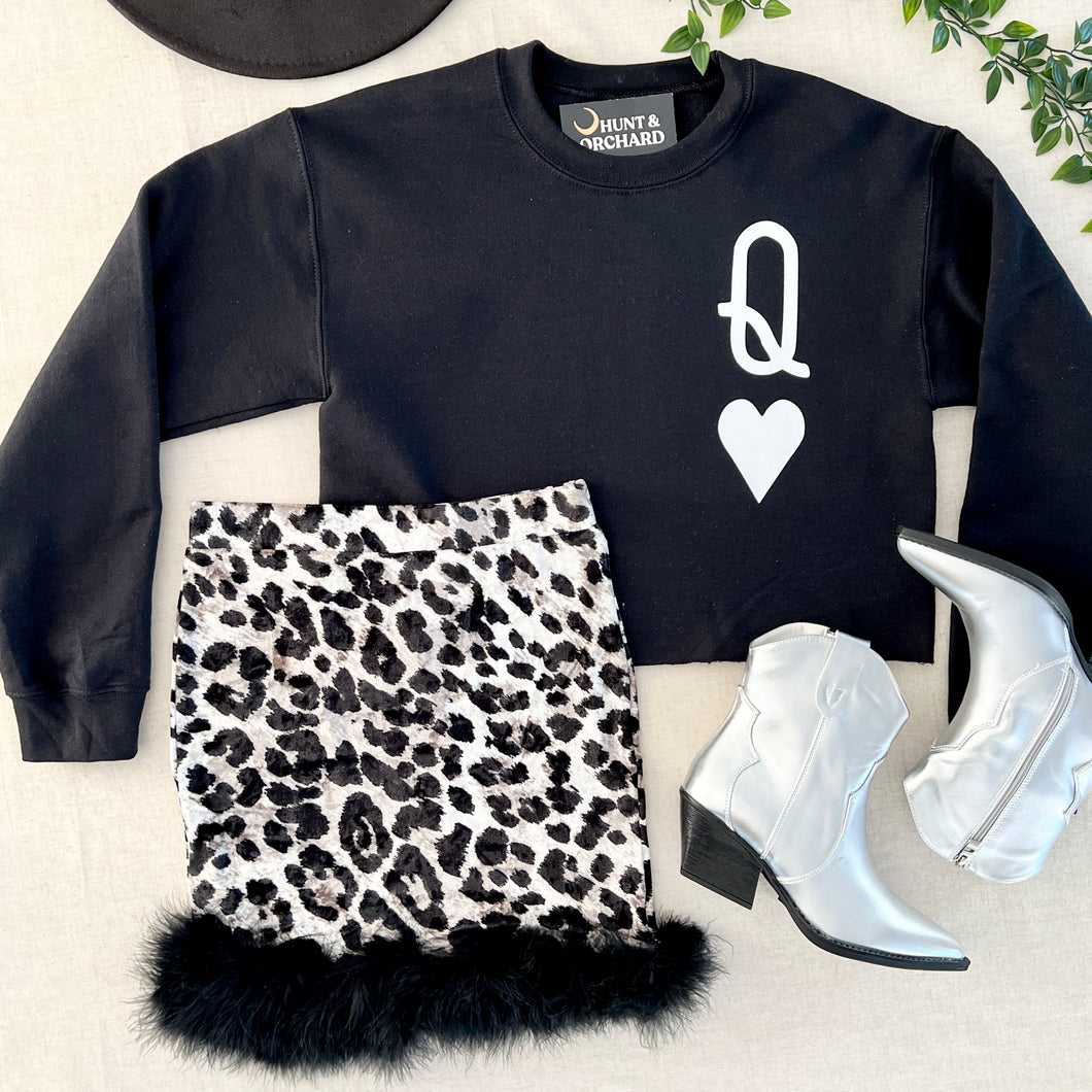 As If Leopard Skirt - Black
