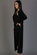 Layla Long Open Cardigan  - Black
