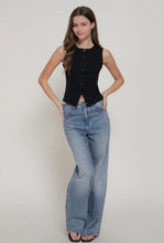 Ludlow Button Down Tank - Black