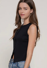 Ludlow Button Down Tank - Black