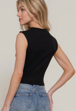 Gavin Crop Tank - Black