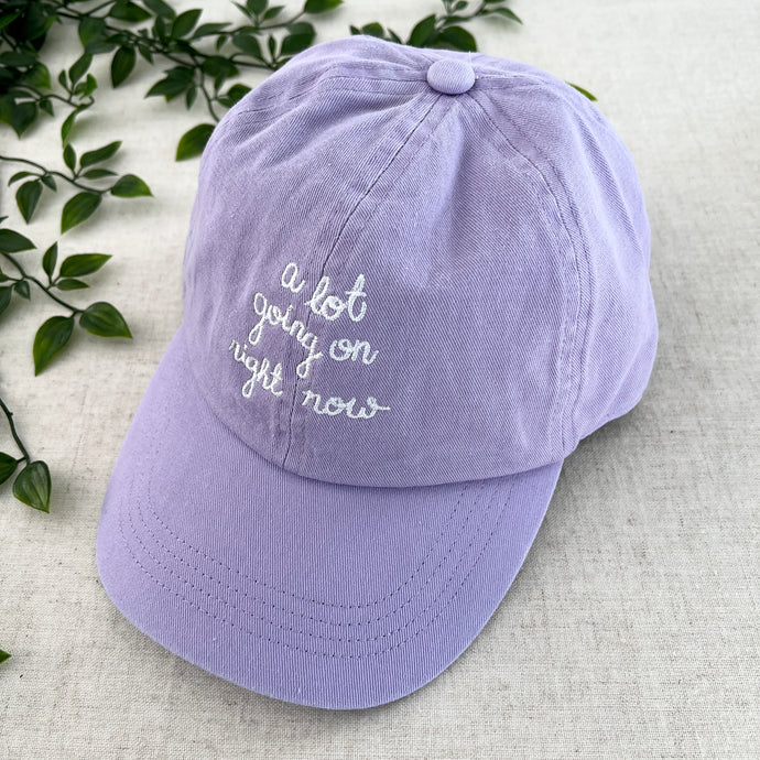 A Lot Going On Right Now Dad Hat - Pastel Purple