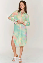 Miami Mesh Button Down Dress - Tie Dye