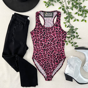Leopard Bodysuit - Pink