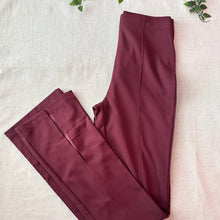 Front Slit Bellbottoms - Cranberry