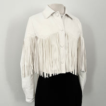 This ain’t Texas - One of a Kind Fringe Jacket - White
