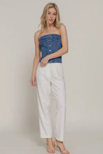 Drift Denim Tube Top - Stretch Back