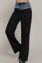 Alter Ego Denim Detail Sweatpants - Black