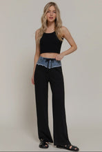 Alter Ego Denim Detail Sweatpants - Black
