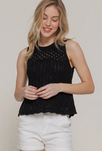 Penny Crochet Top - Black