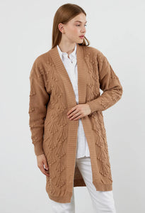 Mulberry Street Open Sweater - Taupe