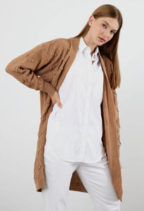 Mulberry Street Open Sweater - Taupe