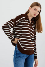 Upstate Stripe Sweater - Chocolate