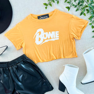 Bowie Crop Tee - Yellow