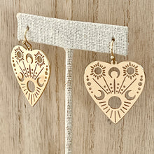 Sun & Moon Planchette Earrings - Gold