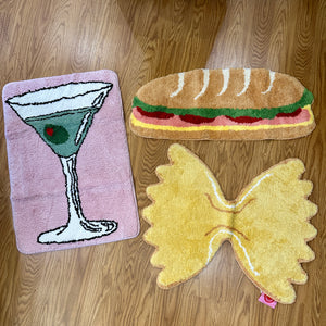 Bow Tie Pasta Throw Rug