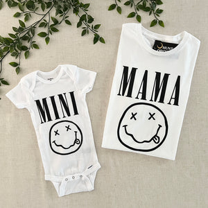 Mama & Mini Nevermind Tee or Onesie - White