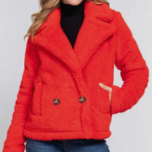 Aspen Fuzzy Jacket - Red