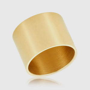 Tall Cigar Band Ring - 14k Gold Vermeil