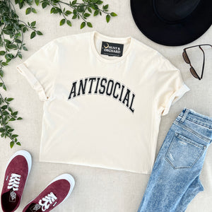 Antisocial Tee - Ivory