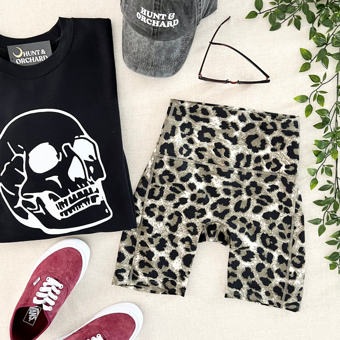 Amber Biker Shorts - Leopard