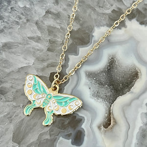 Mystic Moth Necklace - Gold