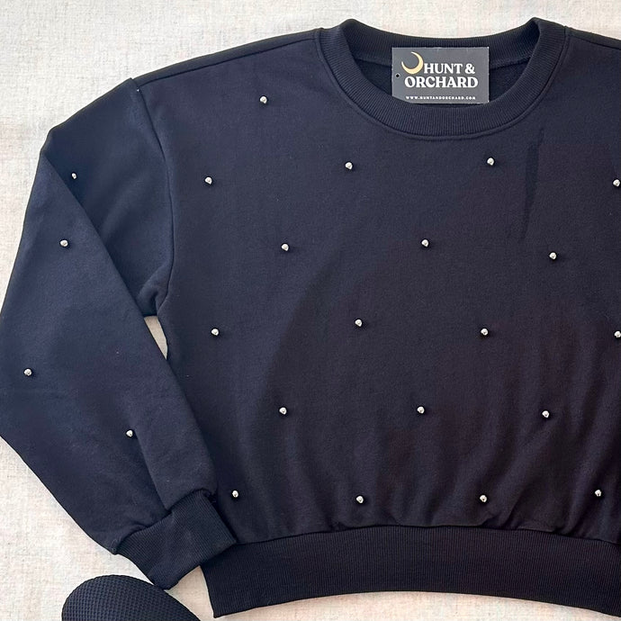 Motor City Studded Pullover - Black