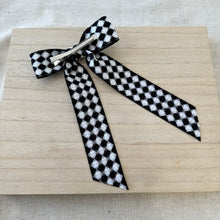 Bow Hair Clip - Checkerboard