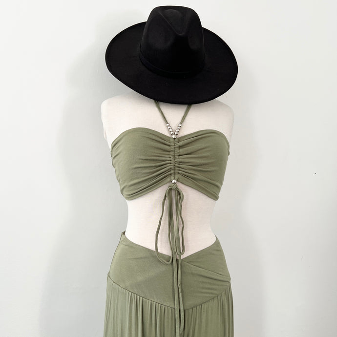 Fallon Crop Bandeau - Olive