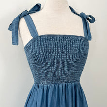 Josie Chambray Midi Dress - Blue