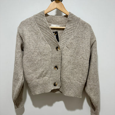 Cozy Cabin Cardigan Sweater - Taupe