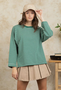 Valley Stripe Pullover - Green