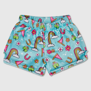 Iscream Kids Fleece Shorts - Rainbow Teal