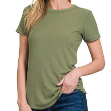 Wanderlust Micro Rib Tee  - Olive