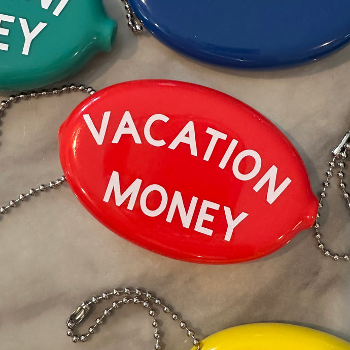Vacation Money Coin Pouch or Bag Charm - Red